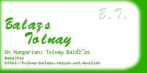 balazs tolnay business card